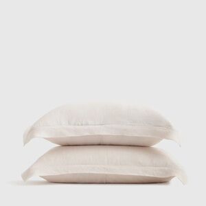 Quince European Linen Double Flange Sham Set